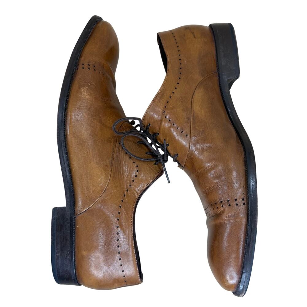 Franco Cuadra Oxford Dress Shoes Men’s 11.5 Brown Leather Cap Toe Made Mexico